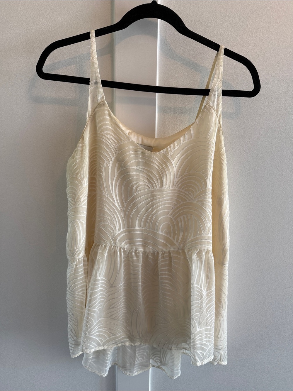 HD in Paris Cream Textured Peplum Camisole